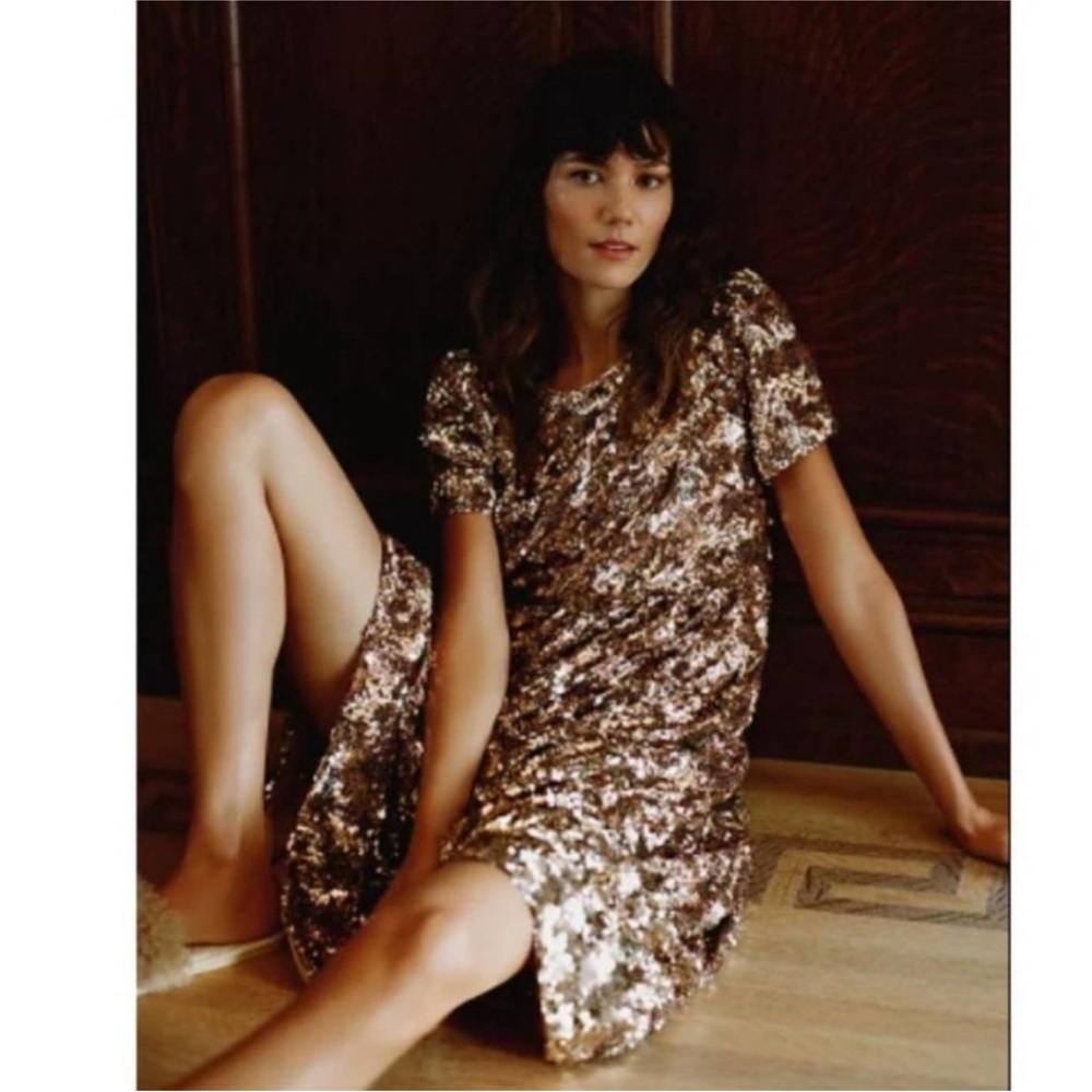 Anthropologie Maeve XSP Bernadette sequin midi dress